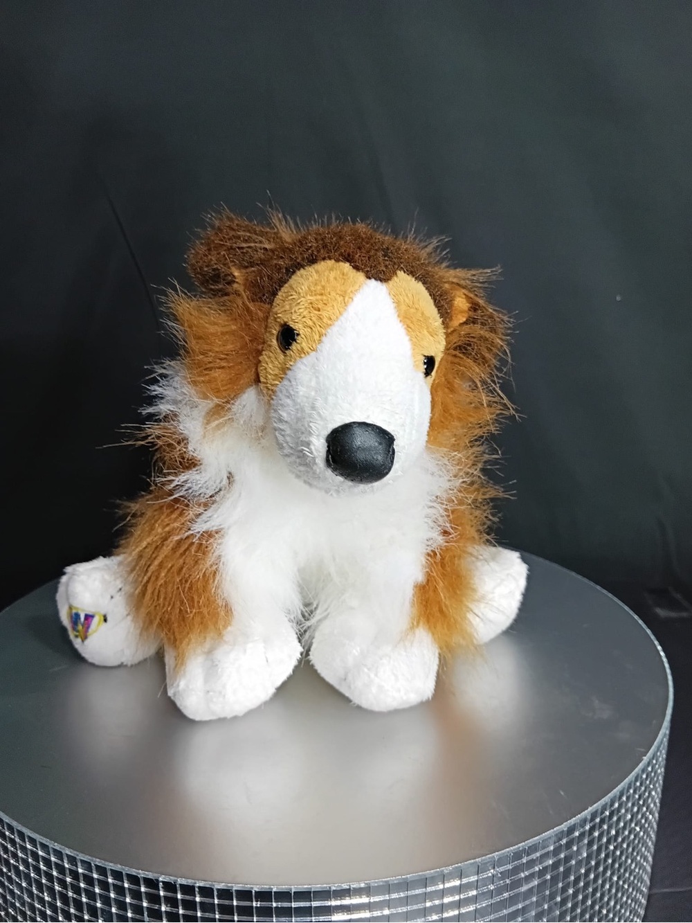 GANZ Brown & White Plush Shetland Collie Tag Visible 7”